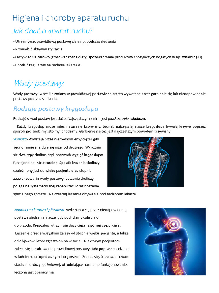 Higiena I Aparaty Ruchu | PDF