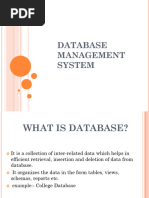 Unit IV - Database