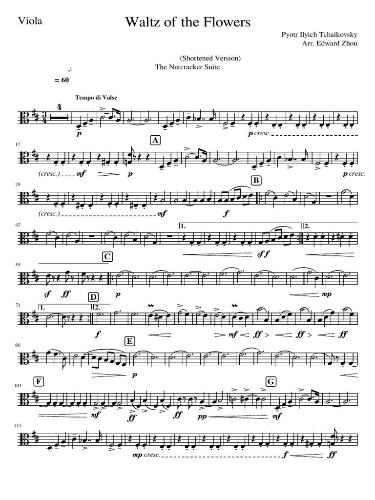 Waltz flowers PDF The Nutcracker Classical Music