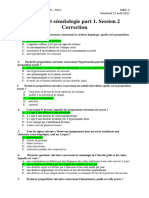 Passeport Séméiologie Part 1. Correction Aout 2021