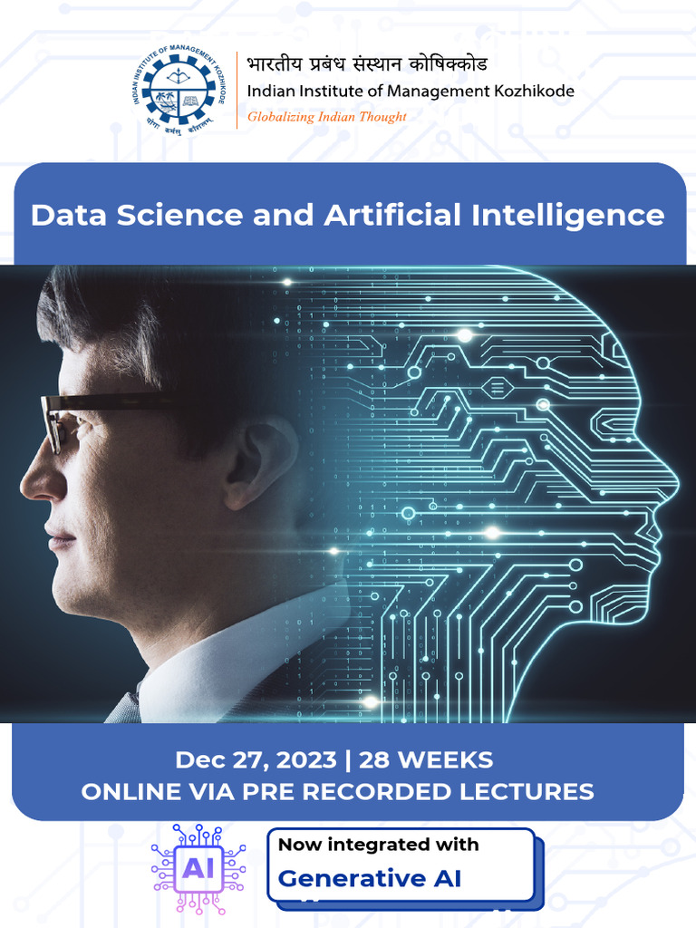 IIMK DSAI - Brochure | PDF | Artificial Intelligence | Intelligence (AI ...