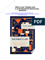 The Publics Law Origins and Architecture of Progressive Democracy Emerson Full Chapter