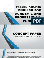 Presentation in English for Academic and Professional Purposes