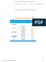 Prix Des Actes Médicaux - Caisse Nationale D'assurance Maladie - CNAM