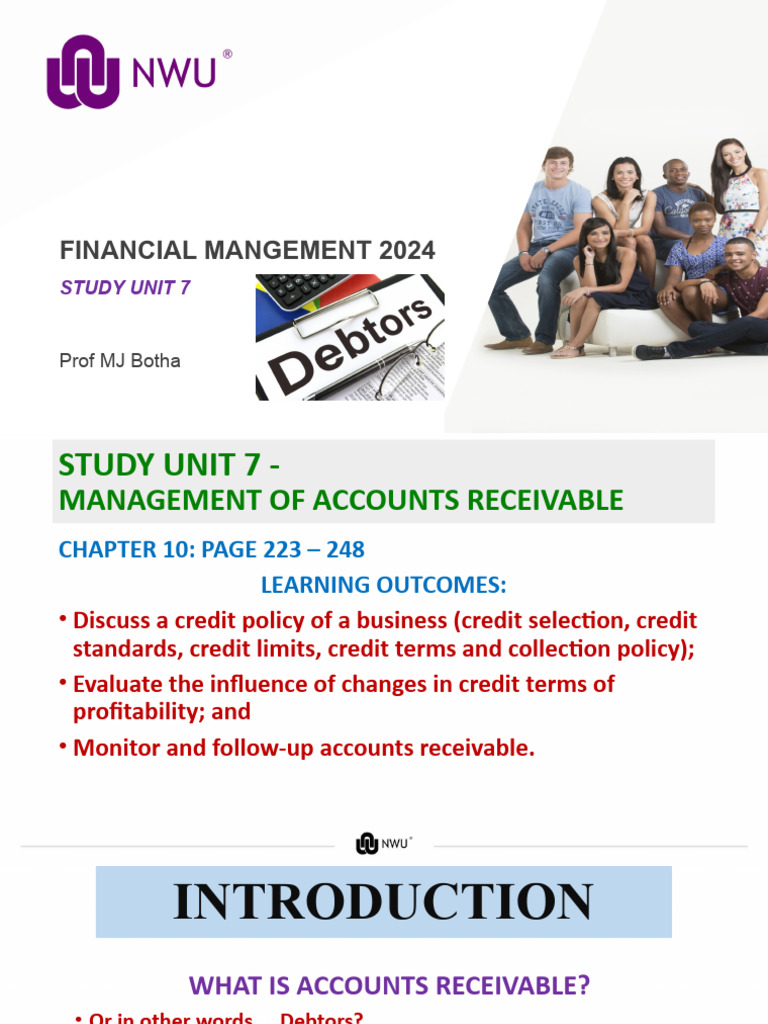 Study Unit 7 - 2024 | PDF | Credit | Finance & Money Management