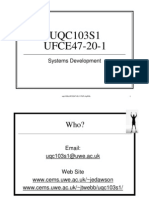 UQC103S1 UFCE47-20-1: Systems Development