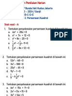 Soal-Soal Latihan PH Bab 2. Persamaan Kuadrat