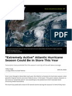 "Extremely Active" Atlantic Hurricane Season Could Be in Store This Year