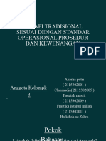 Terapi Tradisional Sesuai Dengan Standar Operasional Prosedur Dan Kewenangan