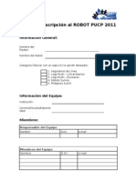 Ficha de Inscripción Al ROBOT PUCP 2011