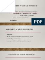 Assessment of Mental Disorders 
