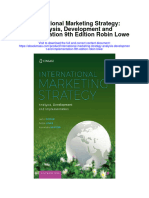 Download International Marketing Strategy Analysis Development And Implementation 9Th Edition Robin Lowe full chapter