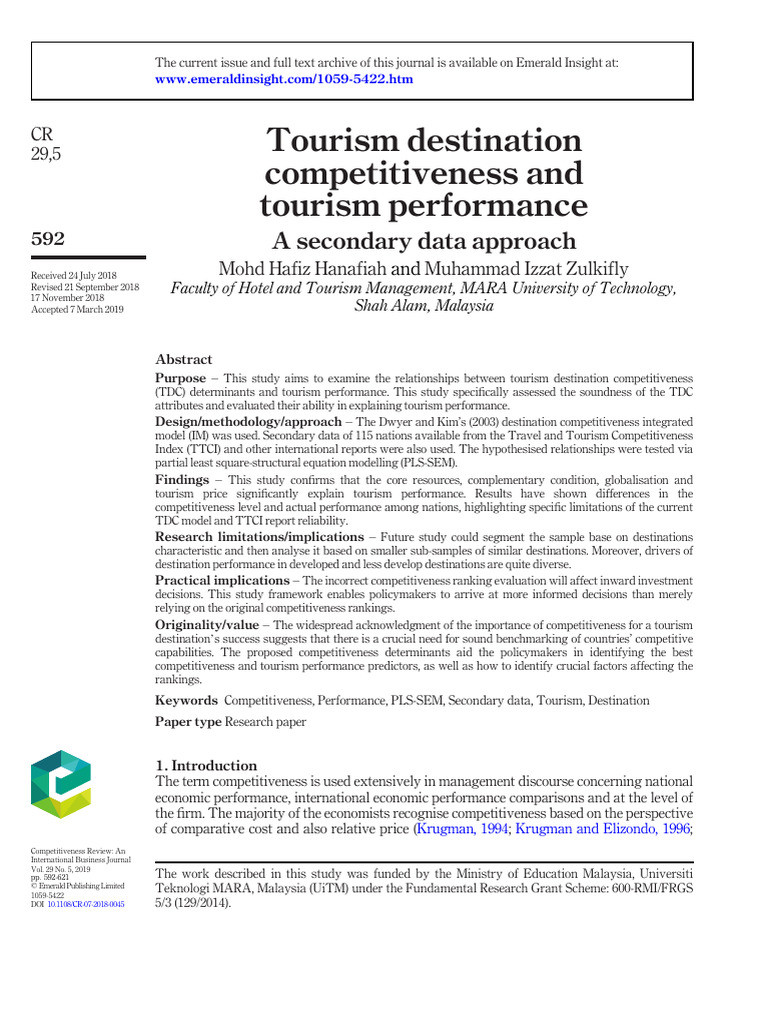 Tourism Destination Competitiv | PDF | Tourism | Infrastructure