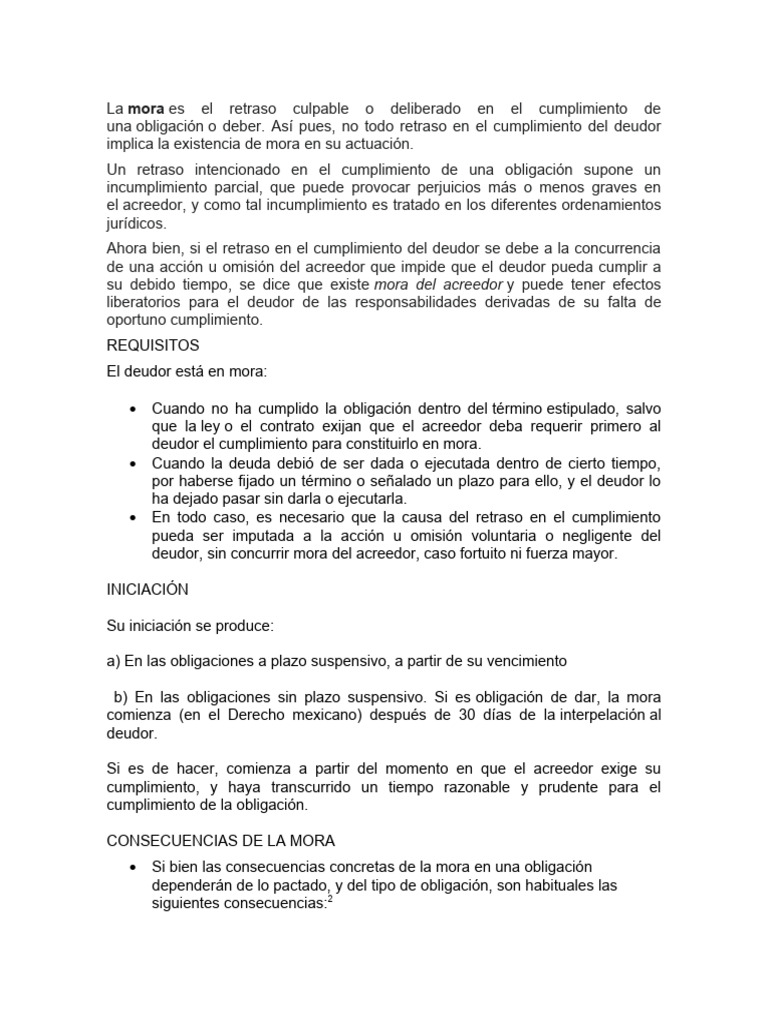 Mora y transmisión de obligaciones en derecho | PDF | Pagos | Subrogación