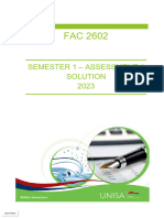 FAC 2602 - 2023 - S1 - Assessment 4 Solution