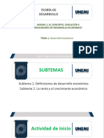 Teoría de Desarrollo: Unidad 1: El Concepto, Evolución E Indicadores de Desarrollo Económico