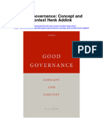 Download Good Governance Concept And Context Henk Addink full chapter