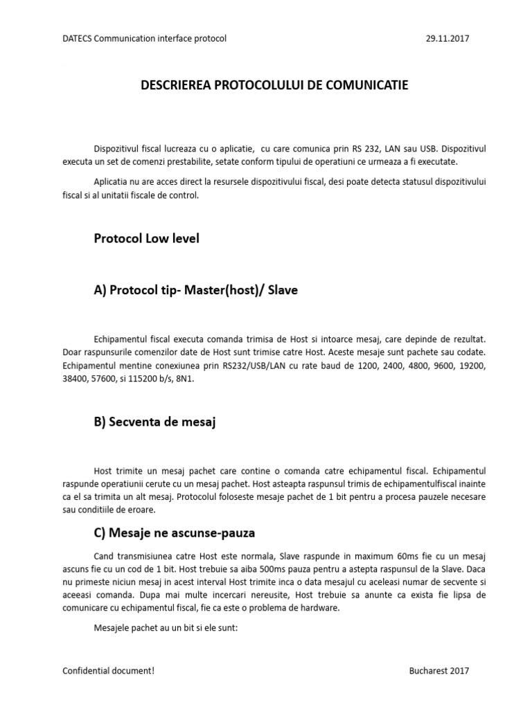 FP Protocol RO | PDF