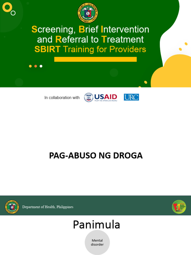 SBIRT TRaining Module 1 Generic | PDF