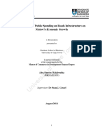 Public Spending On Roads Infrastructure On