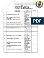 Lista de Cadetes y Sus Temas Criminalidad