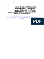 Secdocument - 813download Goodman and Snyders Differential Diagnosis For Physical Therapists Screening For Referral 7E Jun 2 2022 - 0323722040 - Elsevier 7Th Edition John Heick Full Chapter
