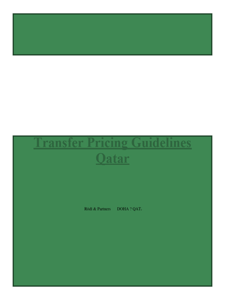 Transfer Pricing Guidelines | PDF