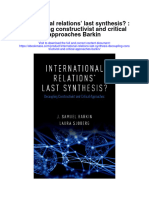 International Relations Last Synthesis Decoupling Constructivist and Critical Approaches Barkin Full Chapter