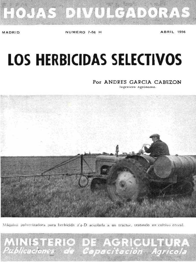Compendio De Herbicidas Selectivos Pdf Herbicida Agricultura