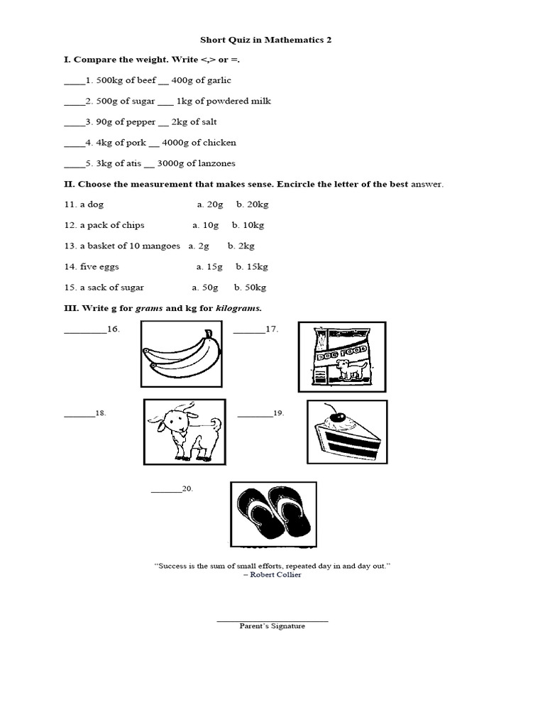 Math 2 short quiz pdf