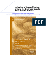 Internationalization of Luxury Fashion Firms Examining The Business Models of Smes Andrea Runfola Full Chapter
