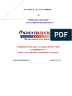 Marketing Research of ICICI Prudential Products