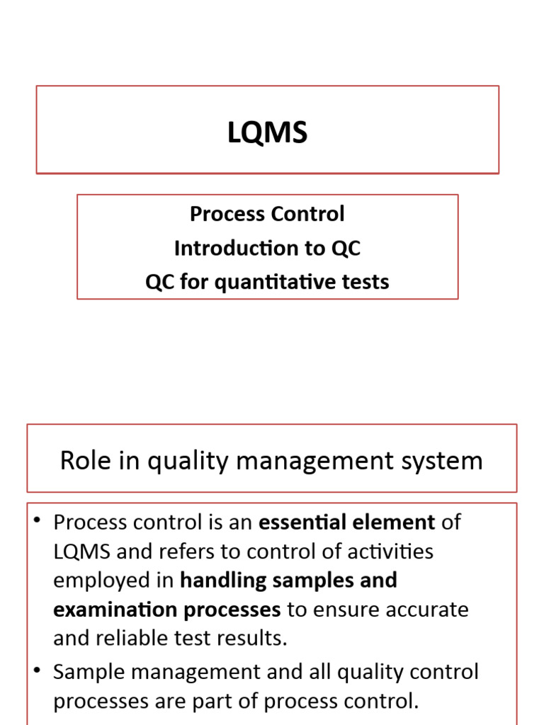 Quality Control in Laboratory Testing | PDF | Standard Deviation ...