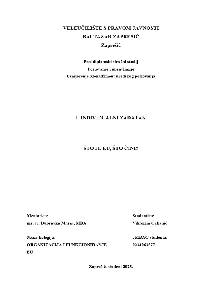 Zadaća | PDF