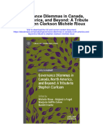 Governance Dilemmas in Canada North America and Beyond A Tribute To Stephen Clarkson Michele Rioux Full Chapter