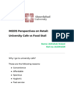 INS515 Perspective On Retail - University Cafe Vs Food Stall