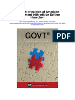 Govt10 Principles of American Government 10Th Edition Edition Henschen Full Chapter