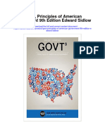 Govt Principles of American Government 9Th Edition Edward Sidlow Full Chapter