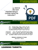 TTL 2 and Principles and Strategies - L1 - Lesson Planning