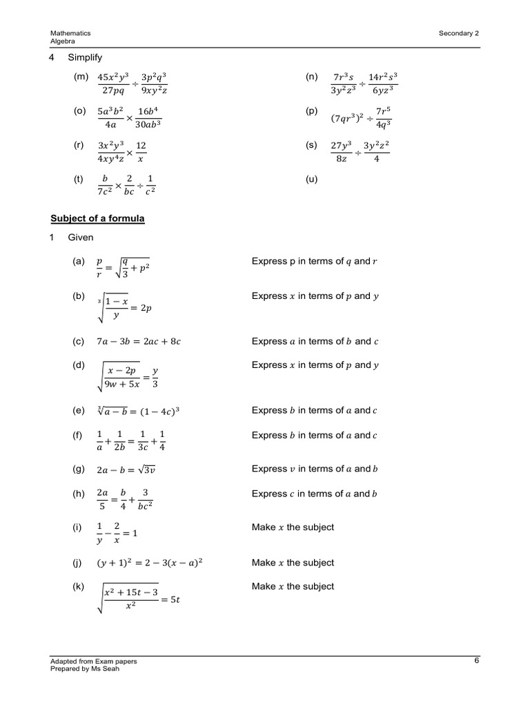 03 Algebra | PDF | Mathematics | Algebra