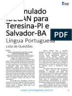 4º Simulado IDECAN para Teresina e Salvador (Língua Portuguesa)