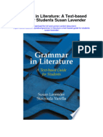 Grammar in Literature A Text Based Guide For Students Susan Lavender Full Chapter