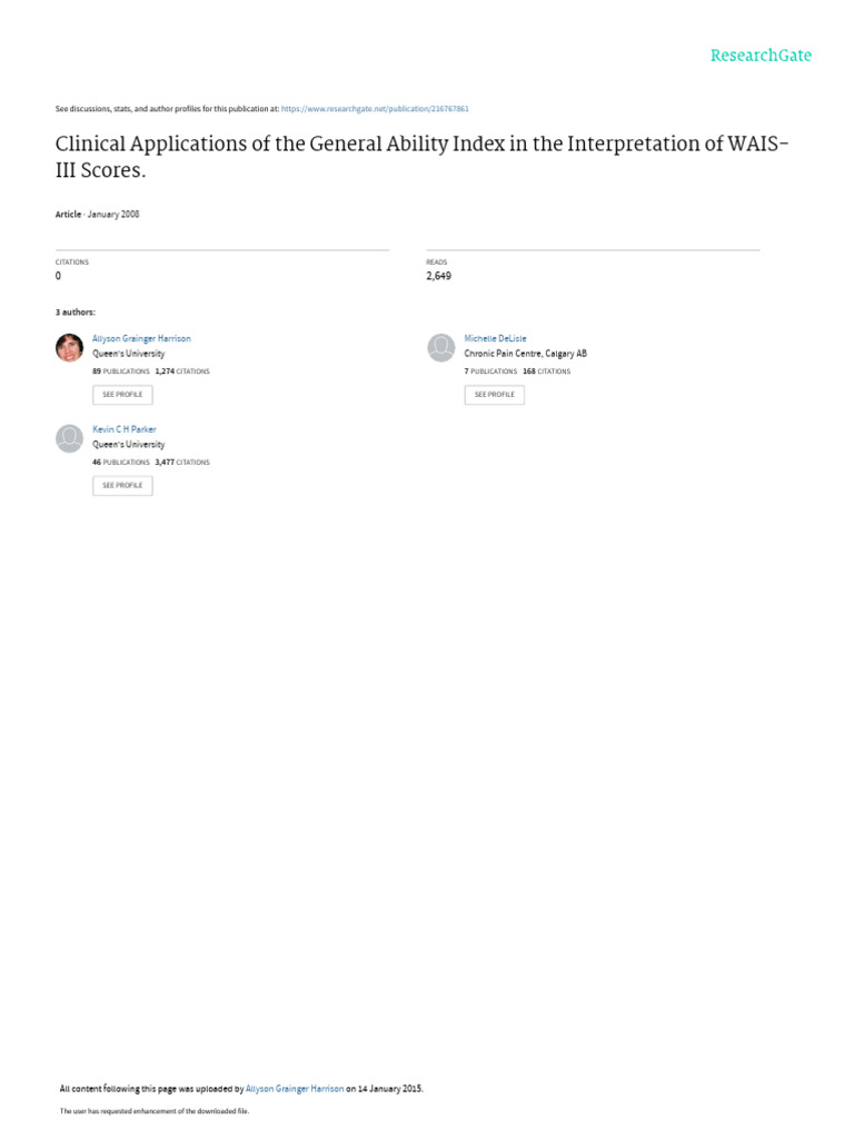 General Ability Index