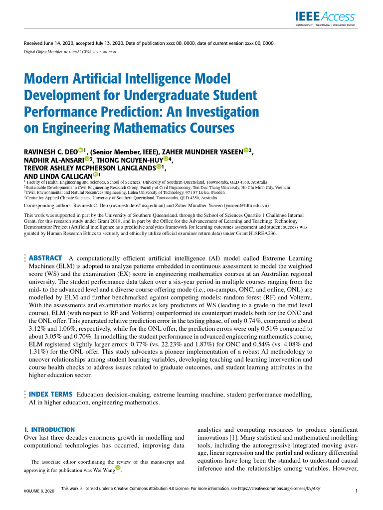 AI Model for Predicting Student Performance | PDF | Artificial ...