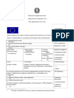Italia Application Form
