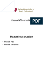 Hazard Observation