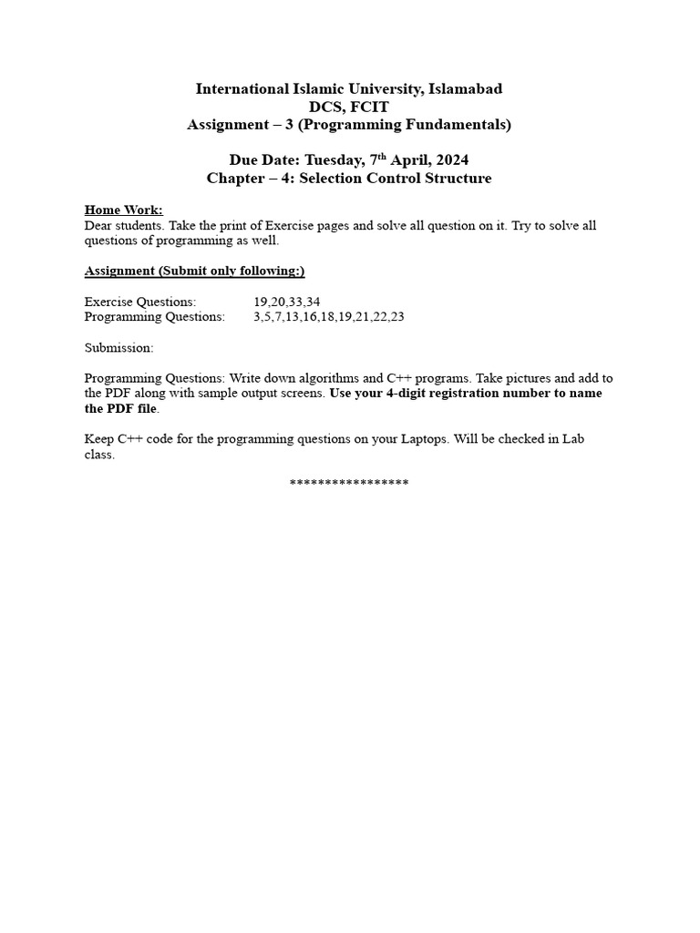 Assignment 3 PF | PDF