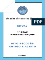 1º Ritual Aprendiz Maçom Rito REAA