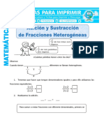 Adicion y Sustraccion de Fracciones Heterogeneas