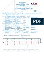 2013-2014 Second Periodical Examination Grade 7 (Tle, Carpentry)